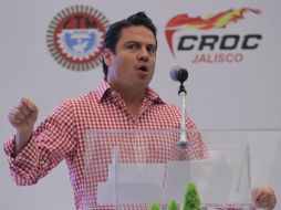 Sandoval reconoció el trabajo de los sindicatos para conseguir condiciones más justas para la clase trabajadora. EL INFORMADOR / F. Atilano