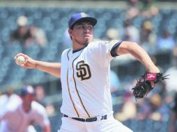 César Vargas. El abridor mexicano toleró cuatro hits y una carrera durante las seis entradas que lanzó ayer. AP / l. Ignelzi