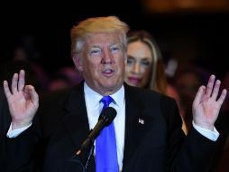 Donald Trump celebró la renuncia de su último contrincante y pidió a los republicanos unirse en contra de Hillary Clinton. AFP / J. Samad