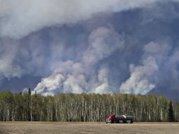 En todo el territorio provincial de Alberta hay 49 fuegos forestales, de los que sólo siete están bajo control. AP / J. Franson