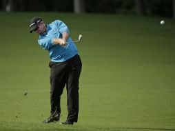 El golfista norteamericano Steve Wheatcroft en su ronda de ayer en el Wells Fargo Championship. AP / C. Burton