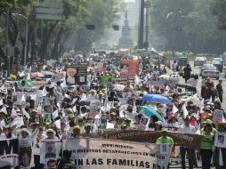 Miembros del contingente aseguran que en el país hay más de 27 mil personas desaparecidas. EFE / A. Cruz