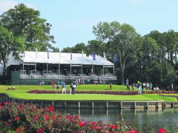 TPC Sawgrass. Vista del hoyo 17 durante una sesión de práctica previo al arranque del Tournament Players Championship. AP / C. O'Meara