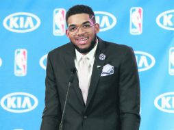 Karl-Anthony Towns. Figuró octavo en las tablas de rebotes recuperados y porcentaje de tiros de campo. AP / J. Mone