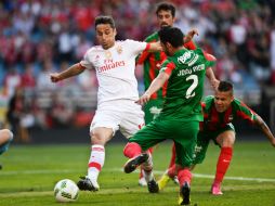 Al minuto 11, el brasileño y goleador del equipo, Jonas Oliveira, se encargó de abrir la cuenta del partido 1-0. AFP / P. De Melo Moreira