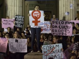 No se divulgó el cálculo del número de personas que participaron de la caminata. AP / L. Correa