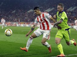 Pulido jugó con Olympiakos seis partidos en esta última campaña, marcando cuatro goles. AP / ARCHIVO