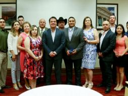 El mandatario participa en una reunión de trabajo con la Federación de Jaliscienses del Medio Oeste (Fedejal) en Chicago. ESPECIAL / Aristóteles Sandoval
