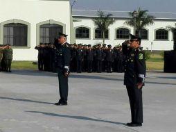 La ceremonias se celebra en en la Mojonera, en Zapopan, y es presidido por el secretario Salvador Cienfuegos. EL INFORMADOR / S. Blanco