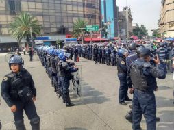Los líderes sindicales pidieron no caer en provocaciones ante el acordonamiento dispuesto por la Secretaría de Seguridad Pública local. TWITTER / @SSP_CDMX