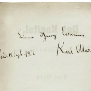 Subastan una primera edición de 'El capital', de Marx