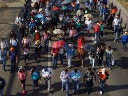 El contingente está encabezado por líderes de Chiapas, Michoacán, Guerrero y la Ciudad de México. SUN / ARCHIVO
