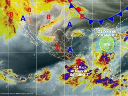 Los pronósticos para las próximas horas advierten lluvias fuertes en cantidades menores. TWITTER / @conagua_clima