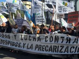 La movilización fue calificada como inédita ya que convocó a periodistas de todo el país. NTX / C. González