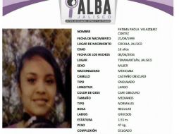 De acuerdo con la ficha, la última vez que se supo de Fátima iba acompañada de su pareja. TWITTER / @ProtocoloAlba