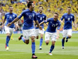 El once italiano fue más estudioso de la situación en espera de obtener la victoria. EFE / A. Babani