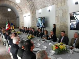 Aristóteles estuvo en compañía de secretarios de diferentes dependencias, como de Sedeco, SICyT, entre otros. EL INFORMADOR / T. Villaseñor