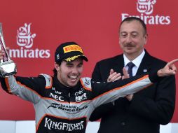 El tapatío concretó una gran actuación en el circuito callejero de Bakú. AFP / K. Kudryavtsev