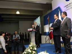 Miguel Ángel Mancera, durante el Foro ''Crece tu Empresa''. TWITTER / @ManceraMiguelMX