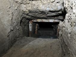 El túnel tiene tres bóvedas de cinco metros cuadrados por un metro de altura, el cual se encontraba conectado a un inmueble aledaño. SUN / A. Martínez