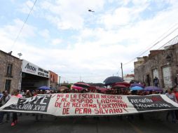 Los maestros marcharon en apoyo a sus compañeros de Oaxaca. SUN / ARCHIVO