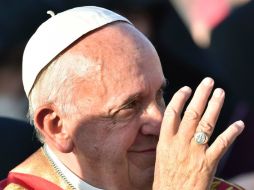 En su discurso, pronunciado en italiano, Francisco denuncia que en Medio Oriente muchas poblaciones son forzadas a abandonar todo. AFP / A. Nemenov