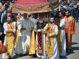 Francisco participará en la Divina Liturgia, en la que tiene previsto pronunciar un saludo. AFP / A. Nemenov