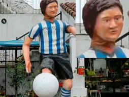 El legislador de la comunidad señala que la escultura fue diseñada por profesores y alumnos de una escuela primaria. ESPECIAL /