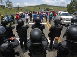 Las movilizaciones son vigiladas de cerca por el operativo de la Policía de Michoacán para evitar vandalismo. SUN / ARCHIVO