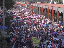 Por cuarto día consecutivo, padres de familia y estudiantes se manifiestan a favor del movimiento magisterial. SUN / ARCHIVO