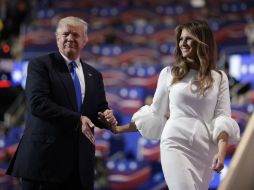 El discurso de su esposa, una e xmodelo eslovena pero naturalizada estadounidense, es el acto estelar de la primera jornada. AP / J. Locher