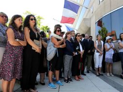 Ayer tuvo lugar un homenaje en el que los asistentes guardaron un minuto de silencio por las víctimas. EFE / M. Nelson