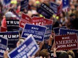Trump consiguió los delegados necesarios y ya es candidato republicano a la presidencia de EU. AFP / J. Swensen