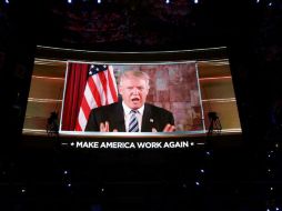 Trump agradeció a sus partidarios por su apoyo para lograr la nominación republicana. AFP / A. Wong