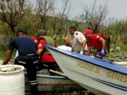 La víctima fue arrastrada una distancia aproximada de siete kilómetros aguas adentro de la Laguna de Chapala. ESPECIAL / Proteccion Civil Jalisco