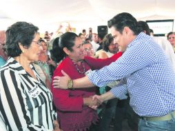 El gobernador Aristóteles Sandoval, en la presentación del proyecto, en Tamazula. ESPECIAL /