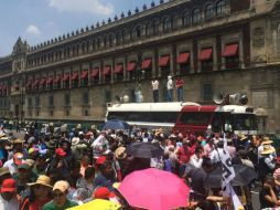 Este día la CNTE logro entrar de manera organizada al Zócalo capitalino. SUN / R. Ramírez