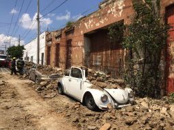 El derrumbe ocurrió sobre la calle Humboldt número 490. ESPECIAL /