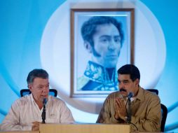 Los presidentes Nicolás Maduro y Juan Manuel Santos llegaron al acuerdo. AP / F. Llano