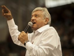López Obrador indica que cobra un sueldo mensual de 50 mil pesos como presidente de Morena. EL INFORMADOR / ARCHIVO