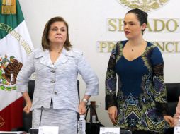 La procuradora Arely Gómez González se reunió con legisladores en el Senado. SUN / L. Godínez