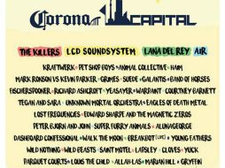 La venta general para el festival inicia el 25 de este mes. FACEBOOK / Corona Capital Oficial