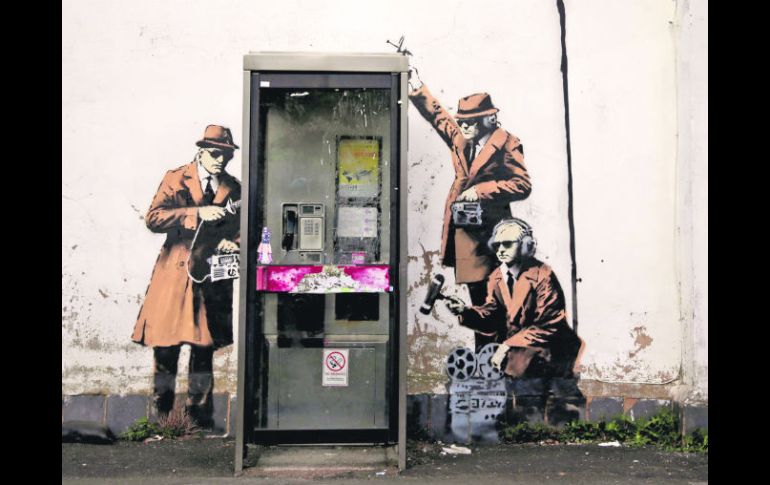 'La cabina espía'. La obra se encontraba en la localidad de Cheltenham. EFE /