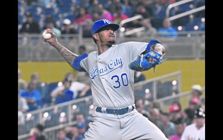 Con la de ayer, Yordano Ventura llegó a nueve victorias en la campaña, por nueve descalabros. AFP / E. Espada