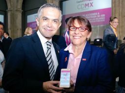 Miguel Ángel Mancera, jefe de gobierno capitalino, destacó que la aplicación estará enlazada al Centro de Comando y Control C4. TWITTER / @GobCDMX