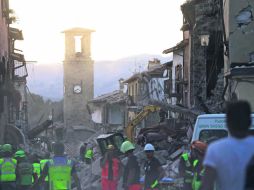 Ruinas. El poblado de Amatrice perdió cientos de construcciones erigidas antes del siglo XVIII. AP /