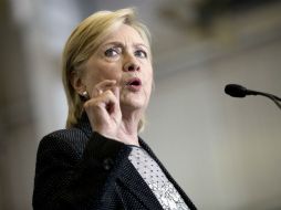 La candidata republicana Hillary Clinton durante un mitin en Warren, Michigan. AP / V