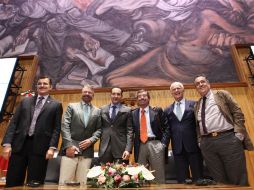 De izquierda a derecha: Tonatiuh Bravo Padilla, Jorge Castañeda, Roberto Gil, Juan Ramón de la Fuente, Pedro Aspe y Fernando Gómez-Mont EL INFORMADOR / E. Barrera