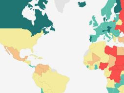 México, Colombia y Venezuela ocupan los lugares más bajos en el IPG dentro del continente americano. ESPECIAL / visionofhumanity.org