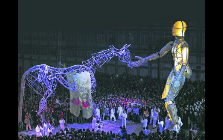 Montaje. Escena de 'Afrodita y el juicio de Paris' en un espectáculo público. NTX /